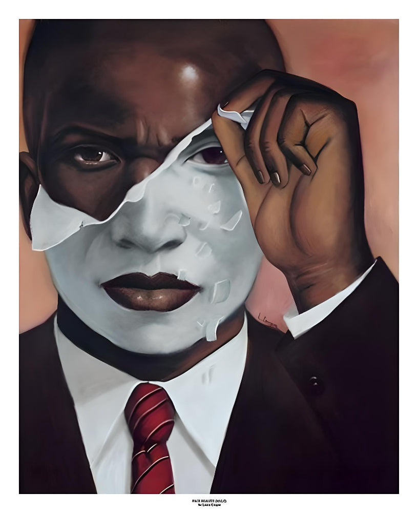 Face Reality (Male) by Laurie Cooper - 25 x 20 inches  / Black Voices / African American Art / Black Art / Positive Black Images