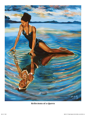 Reflections of a Queen by A. C. King / Inspirational / Motivational / Black Art | African American Art /  Positive Black Images