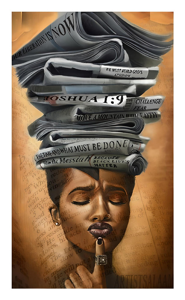 Liberated Thoughts by Salaam Muhammad  / African American Art / Inspirational Art / Learning /Black Art