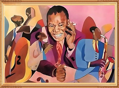 Satchmo - Black Wall Art by Taylor Gurley / Louis Armstrong / Jazz / African American Art / Black Art Paintings / Black Art / BlackArtbyPBI