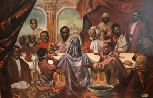 The Last Supper / Cornell  Barnes / Black Art / African American Art / Lithograph / Religious Art / Unframed / Positive Black Images Art