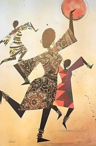 Inkera / Black Art / African American Art / African Art / Lithograph / Dance / Unframed / Positive Black Images Fine Art